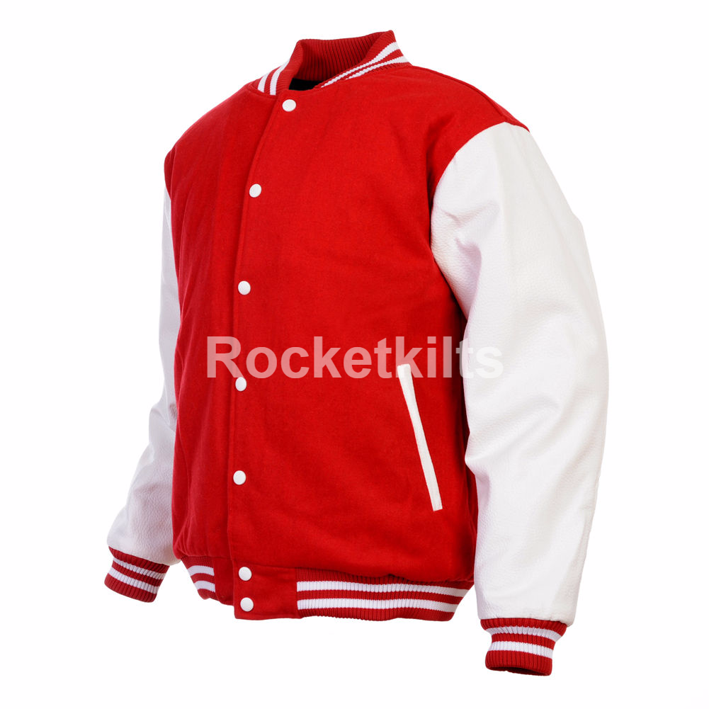 New Unisex Varsity Style Fashion University College Red Letterman Jacket