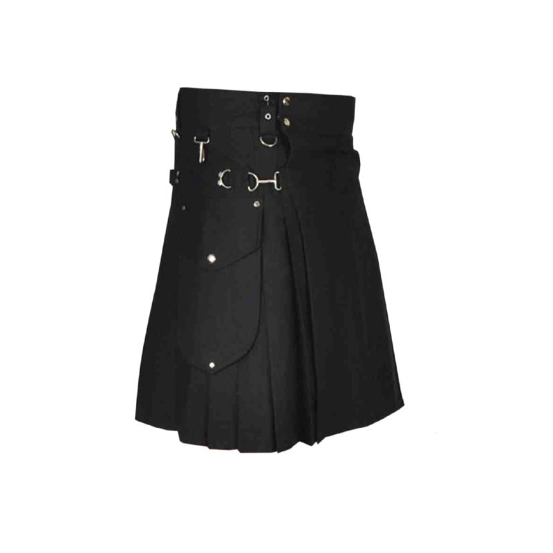 Mens Black Utility Fashion Kilt Modern Kilts For Sale Nov 2020 Rocketkilts