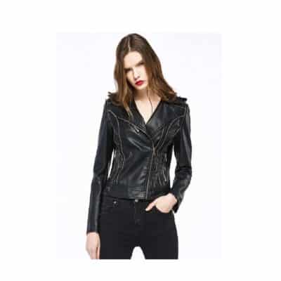 womens quilted leather jacket with zip out lining