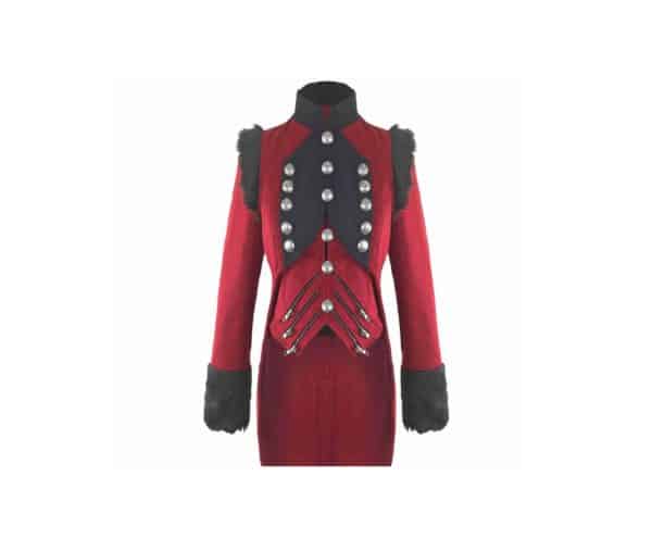 Red and Black Military Coat