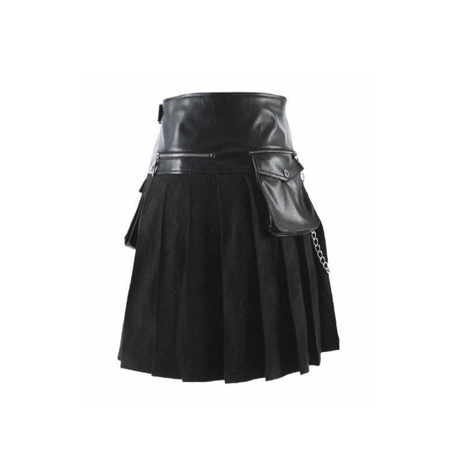 Scottish Utility Black Leather Kilt | Modern Kilt for sale Nov 2020 ...