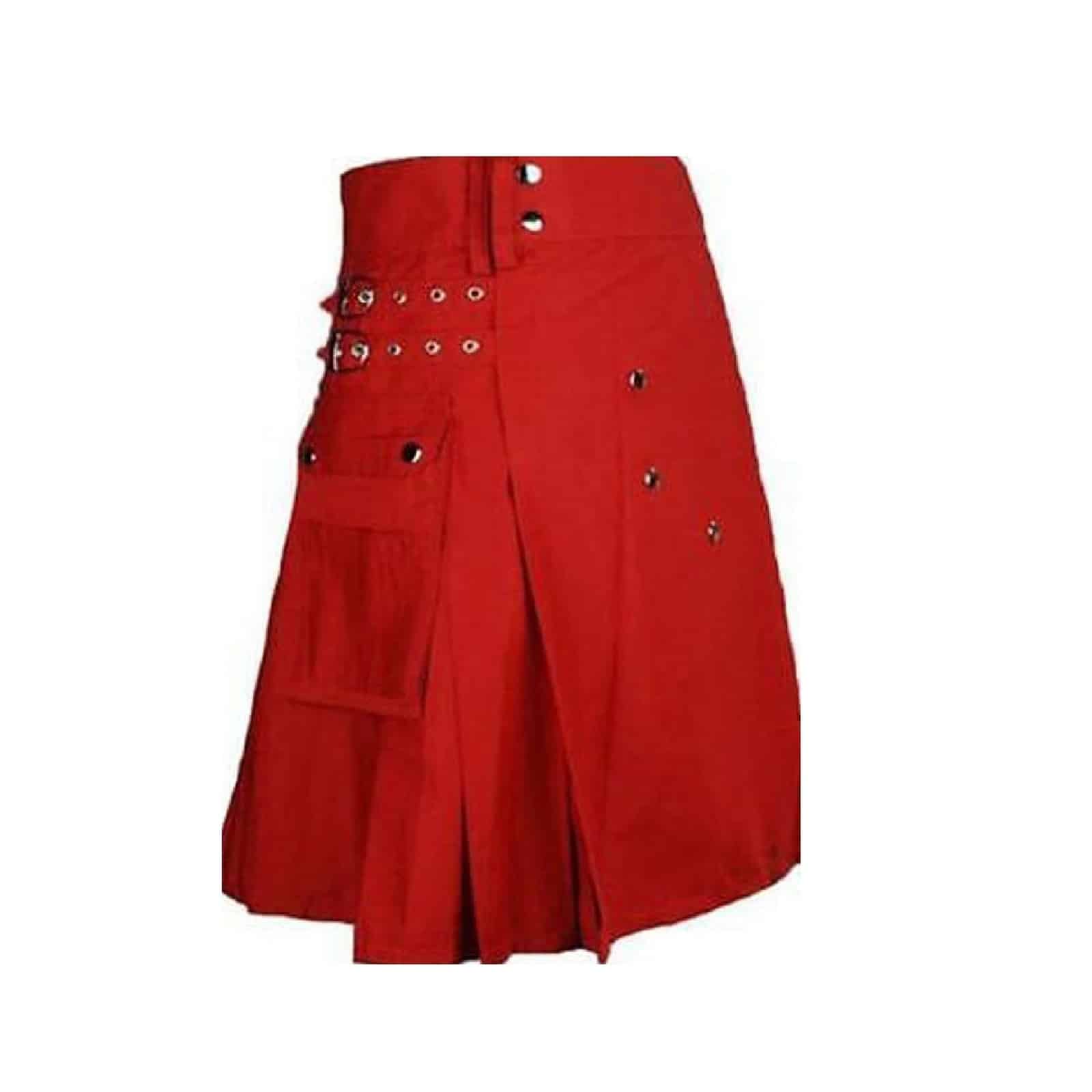 Scottish Men Red Utility Kilt | Traditional Kilts For Sale Nov 2020 ...